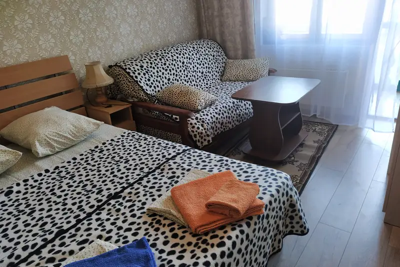 Апартаменты с двуспальной кроватью на 1−3 человека, курорт Лазаревское